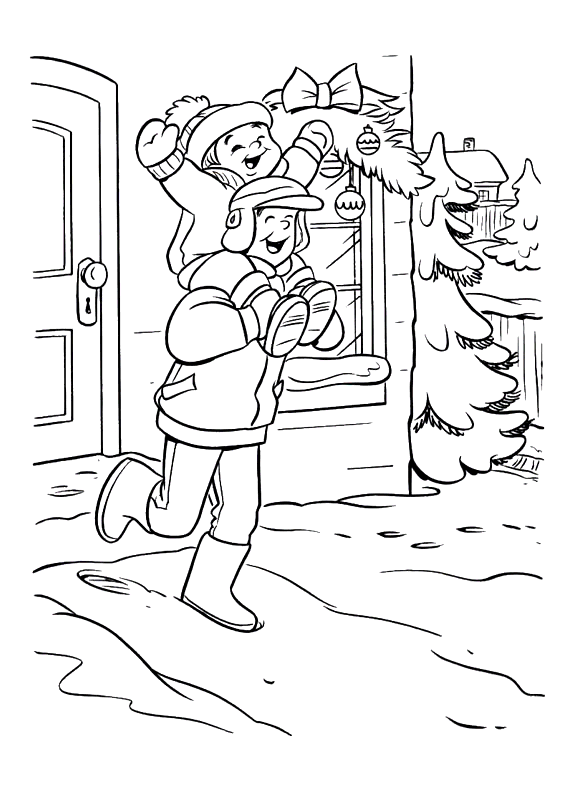 Rodzinne Święta Bożego Narodzenia kolorowanki